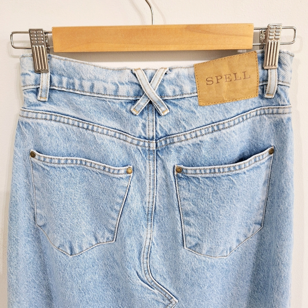 Spell + the Gypsy Eve Denim Skirt in Sun Washed Blue- Small - Picture 7 of 10